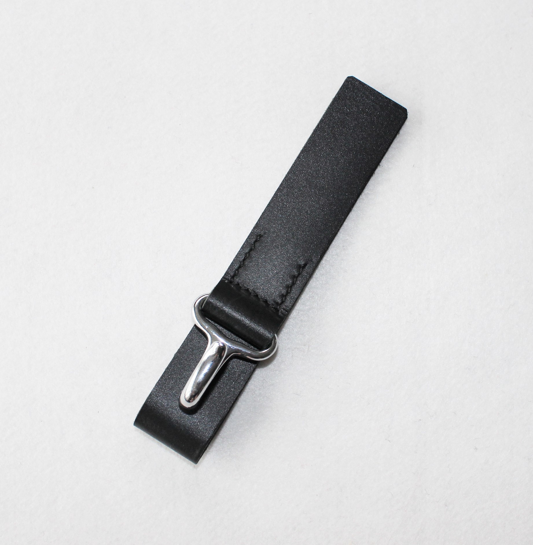 Bass Drum Hook on Black Leather Strap - The Marching Band Shop