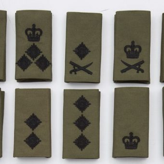 Royal Marines, Black on Green Rank Slides (Pair) - The Marching Band Shop