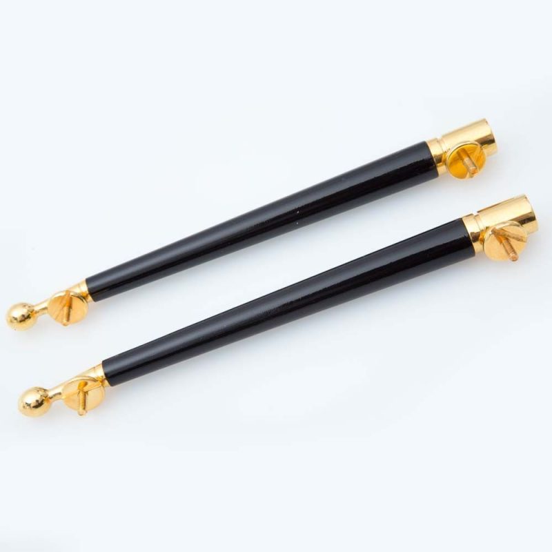 Drum Majors Sash Drum Sticks (pair), Gold and Black finish - The ...