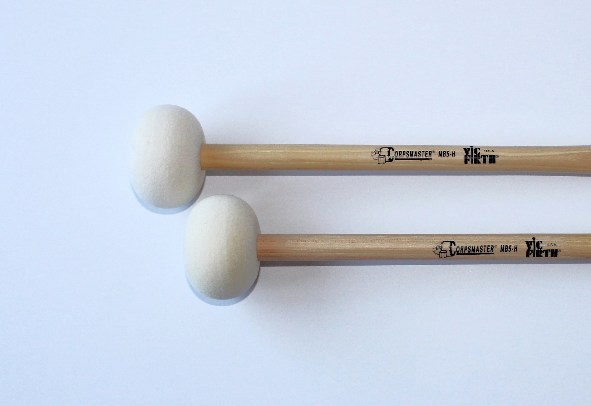 Rohema Bass Drum Sticks (Pair) with 2 1/4 Hard Felt Heads